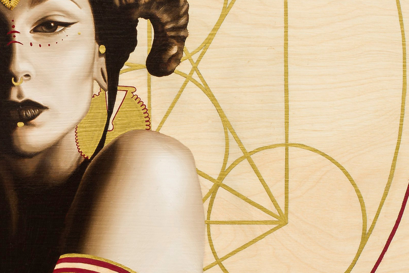 Saskia - Close up of Oil Painting on Wood By Jodie Herrera